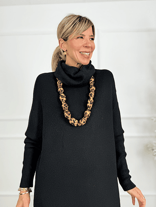 SATIN NECKLACE ANIMAL PRINT