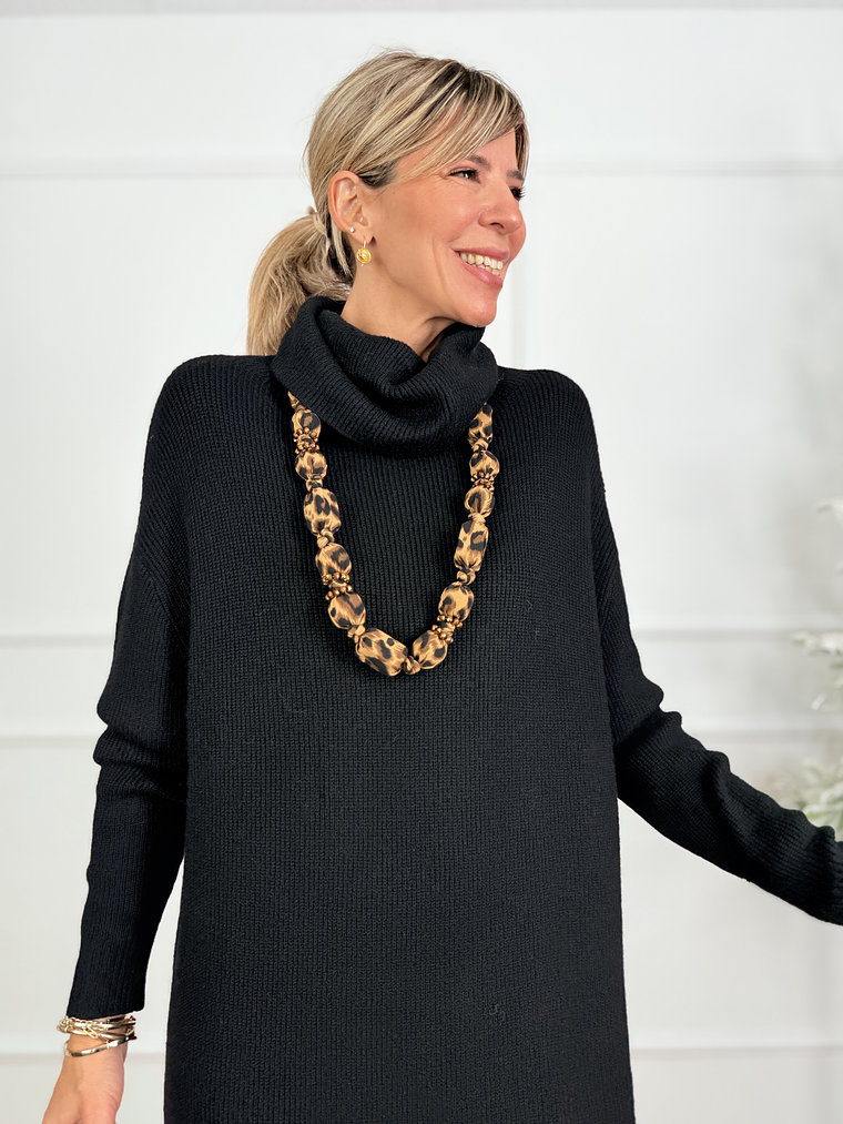 SATIN NECKLACE ANIMAL PRINT 2