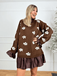 Blaise Sweater Dress 25908 Brown - thumbnail 4