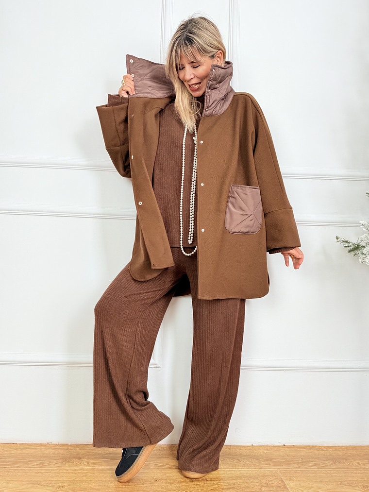 Lange Coat 31180 Brown 2