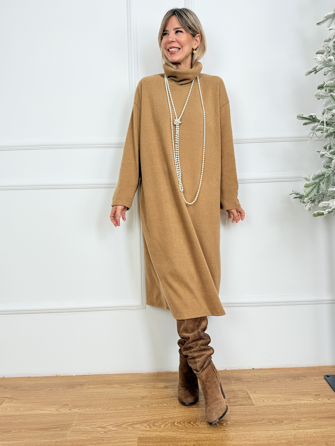 Noir Vérité Dress 22921 Camel 2