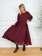 Zayley Dress 82155 Burgundy - thumbnail 2