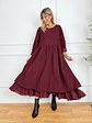 Zayley Dress 82155 Burgundy - thumbnail 1
