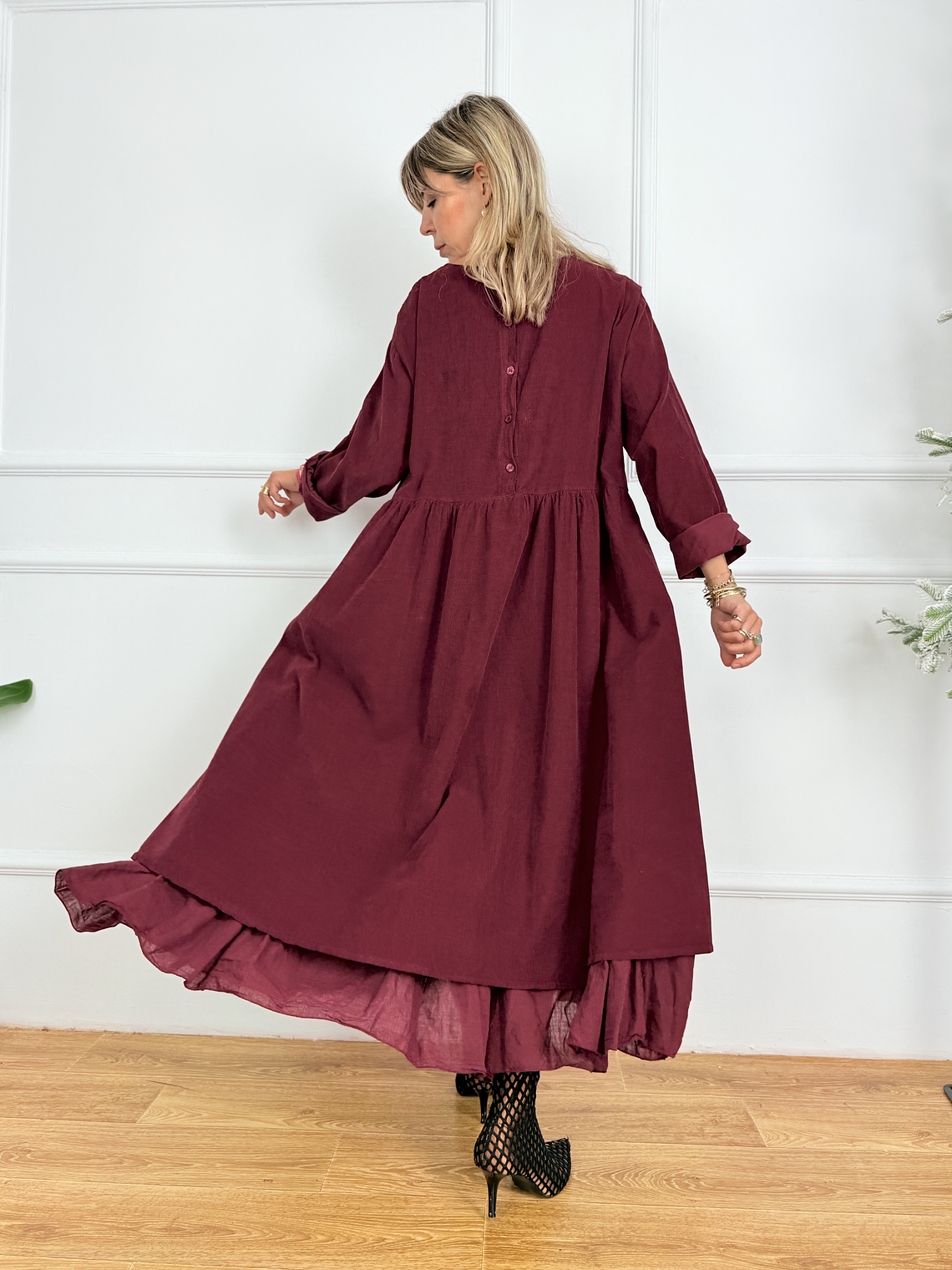 Zayley Dress 82155 Burgundy 3