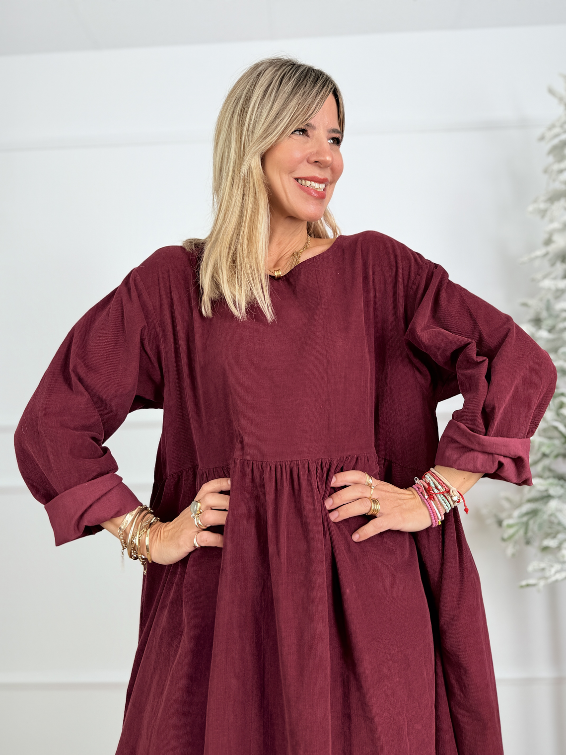 Zayley Dress 82155 Burgundy 4