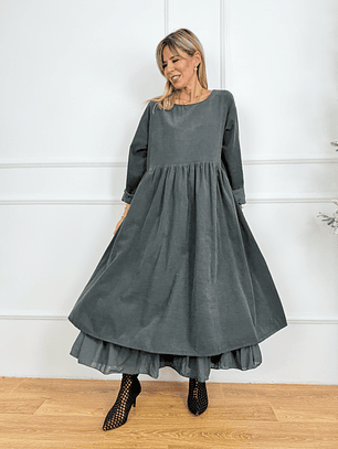 Zayley Dress 82155 Charcoal