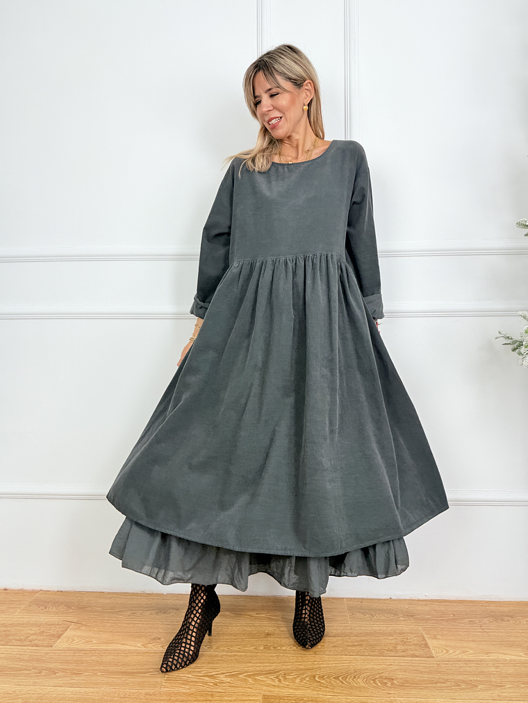Zayley Dress 82155 Charcoal 1