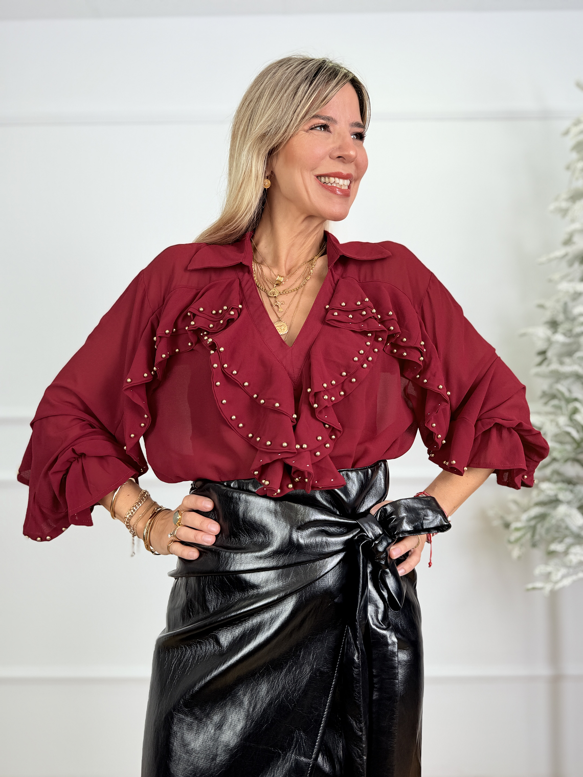 Verdant Shirt  H11592 Ruby Red 1