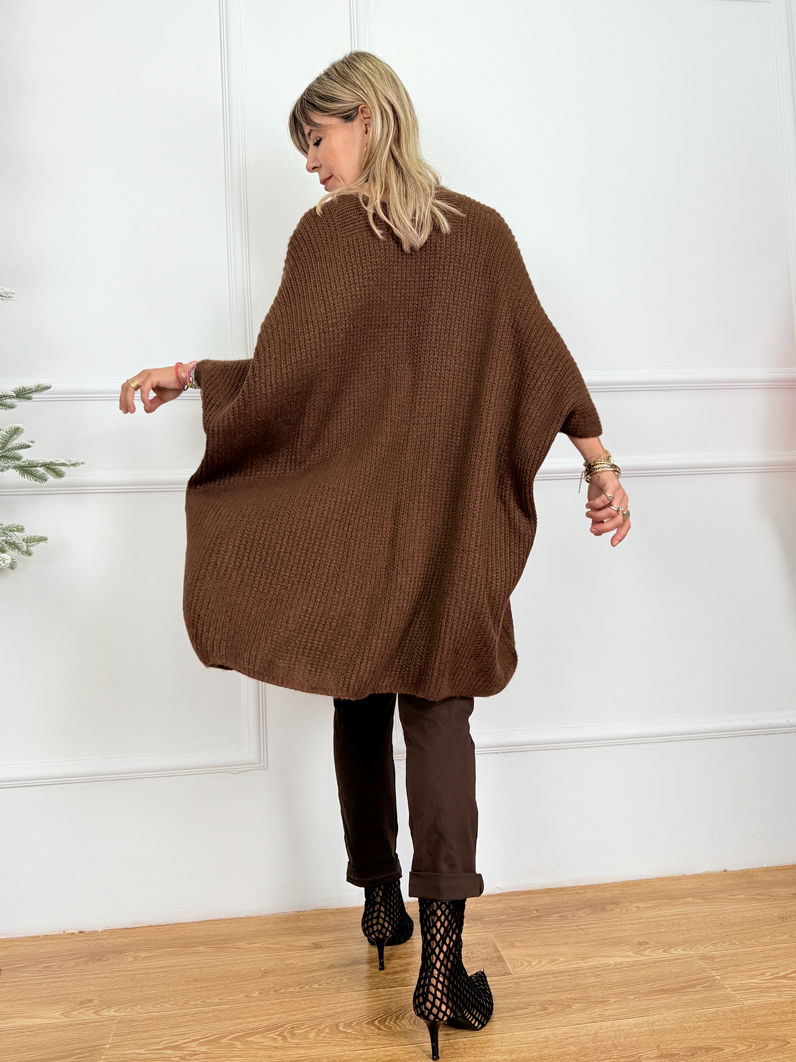 Comfy Drape Cardigan 25070 Brown 3