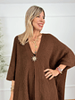 Comfy Drape Cardigan 25070 Brown - thumbnail 4