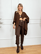 Comfy Drape Cardigan 25070 Brown - thumbnail 2