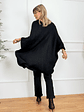 Comfy Drape Cardigan 25070 Black - thumbnail 3