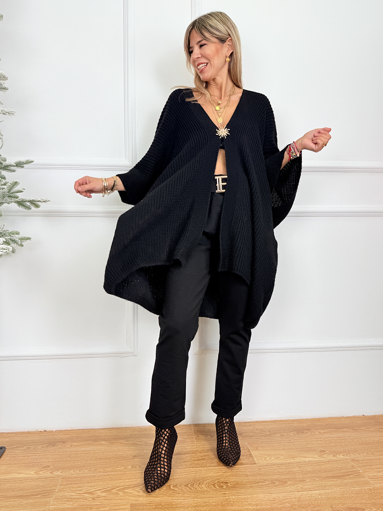 Comfy Drape Cardigan 25070 Black 2