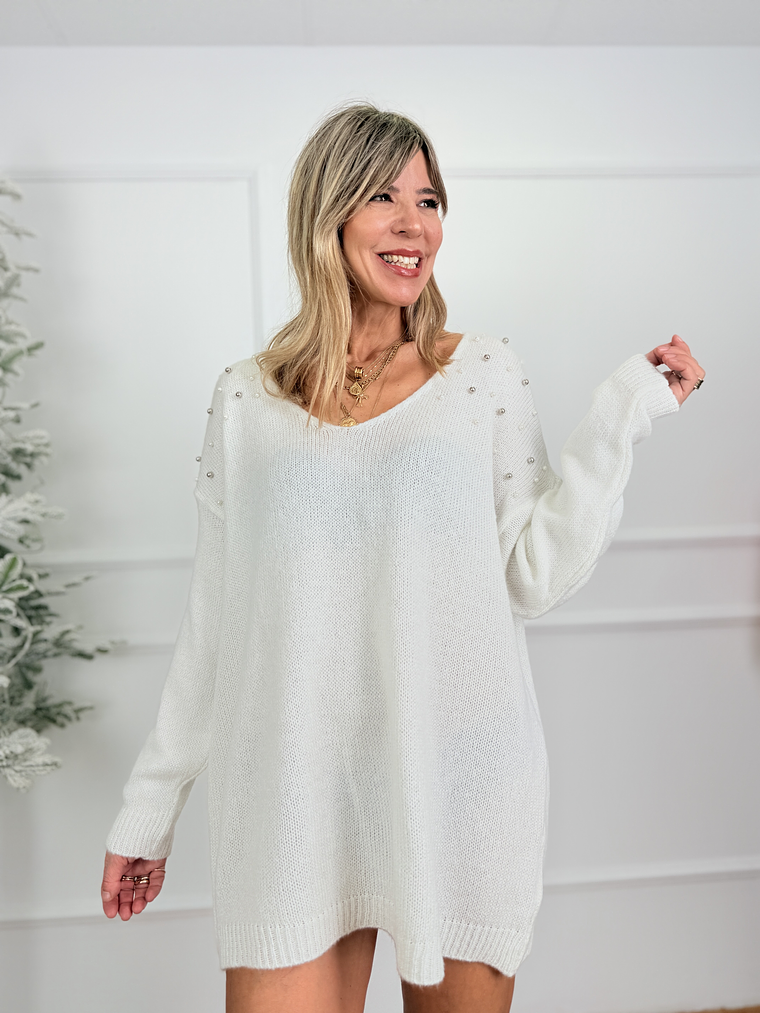 Sweet Pearl Sweater 25051 White  3