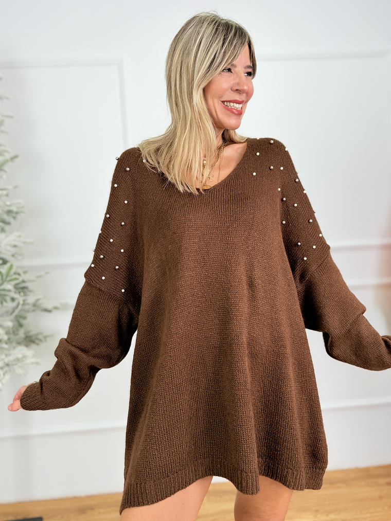 Sweet Pearl Sweater 25051 Choco 3