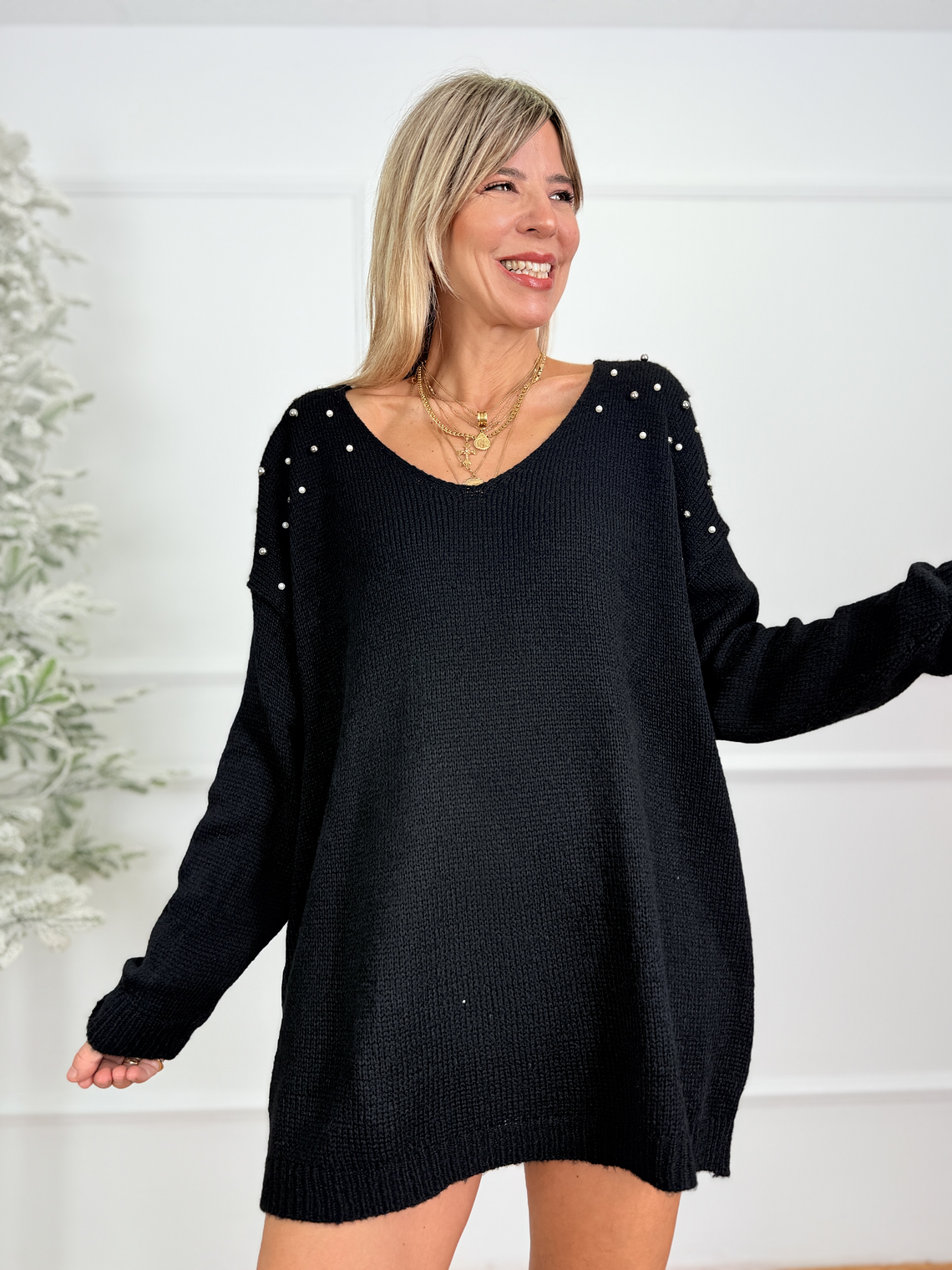 Sweet Pearl Sweater 25051 Black 3