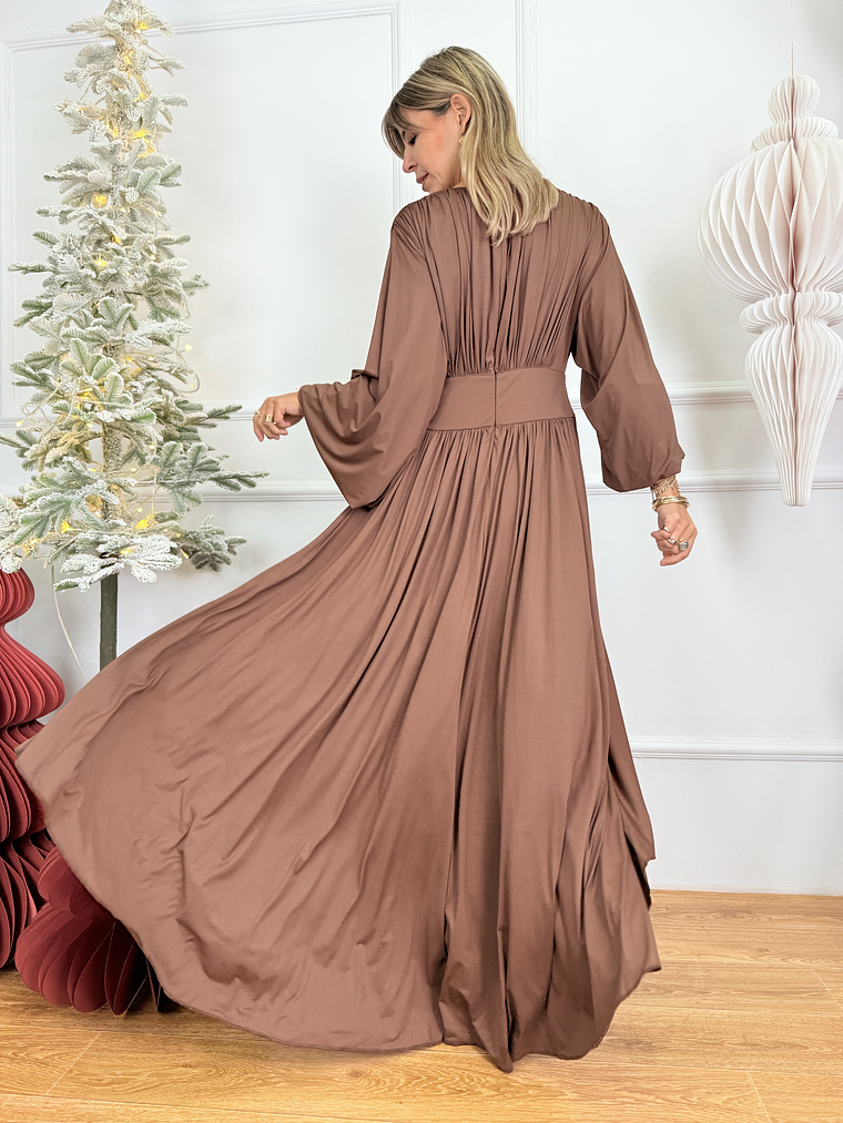 Presley Dress 11365 Brown 3