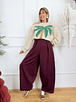 Devon Pants 25799 Burgundy - thumbnail 1