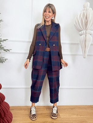 Noah Suit 5999 Blue/Burgundy 