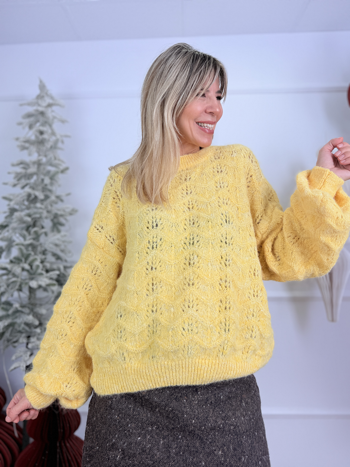 Venice Lace Knit 51097 Yellow 1