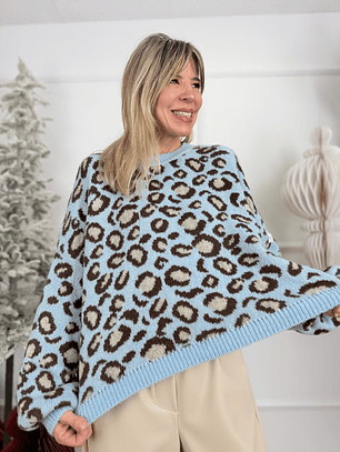 Snow Leopard Knit 5119 Sky