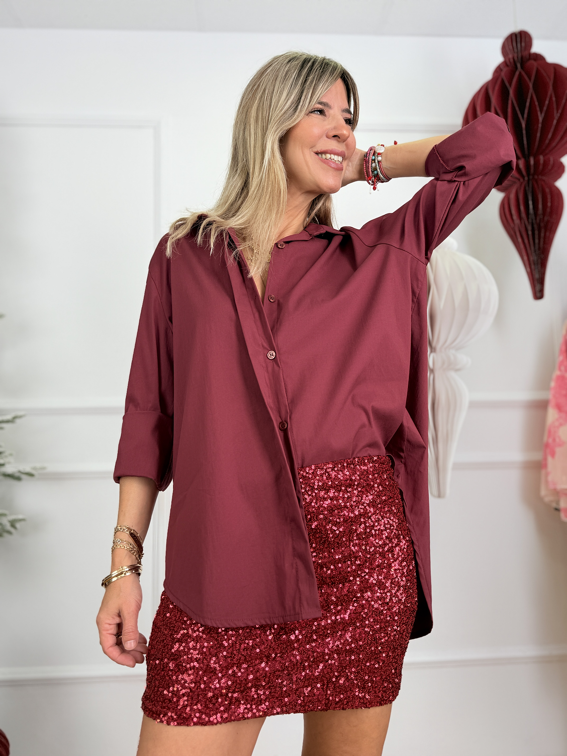 Rhea Skirt 131732 Ruby Red 3