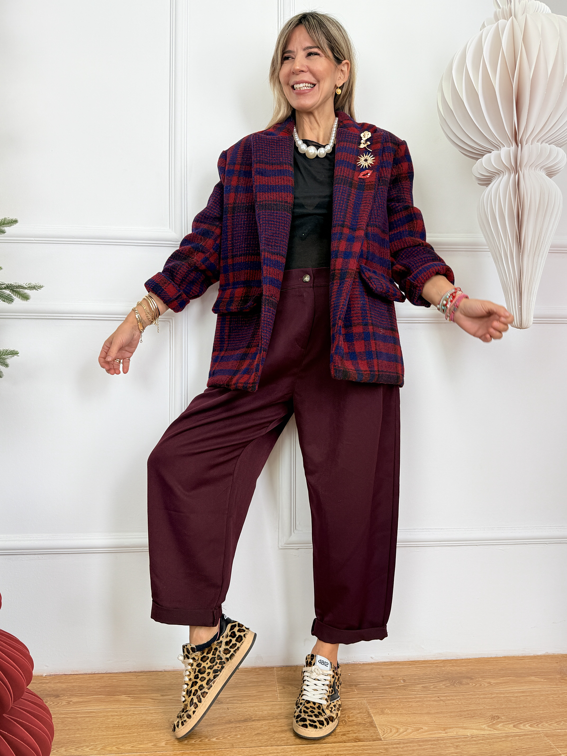 Zilpah Blazer 70584 Red/Blue 2