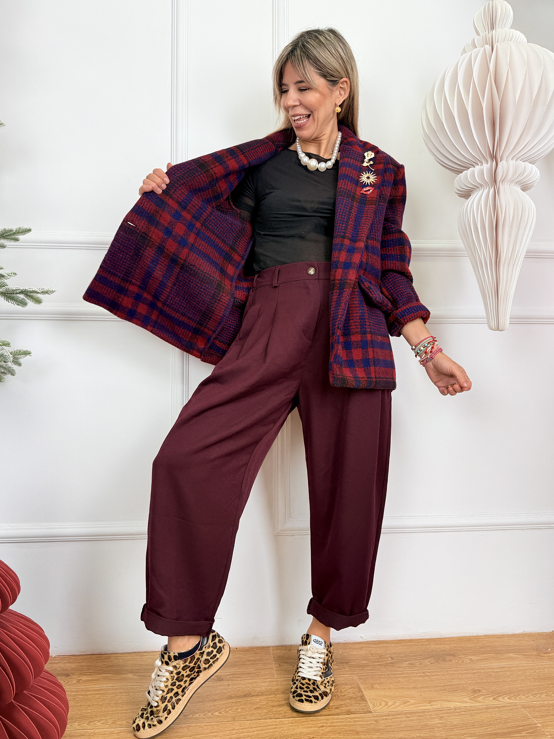 Zilpah Blazer 70584 Red/Blue 3