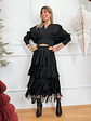Fringes Skirt L5210 Black  - thumbnail 1