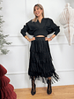 Fringes Skirt L5210 Black  - thumbnail 3