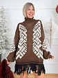 Azteca Sweater Dress 25870 Brown - thumbnail 4
