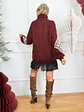 Azteca Sweater Dress 25870 Burgundy - thumbnail 3