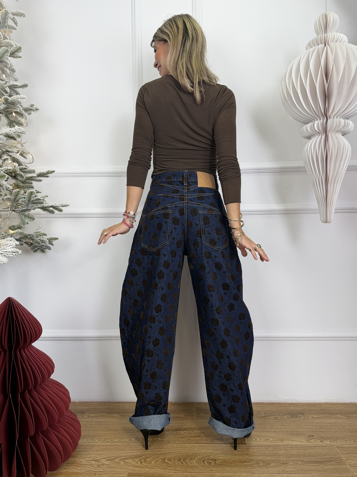 Nyla Roses Jeans P12589 Navy Blue 2