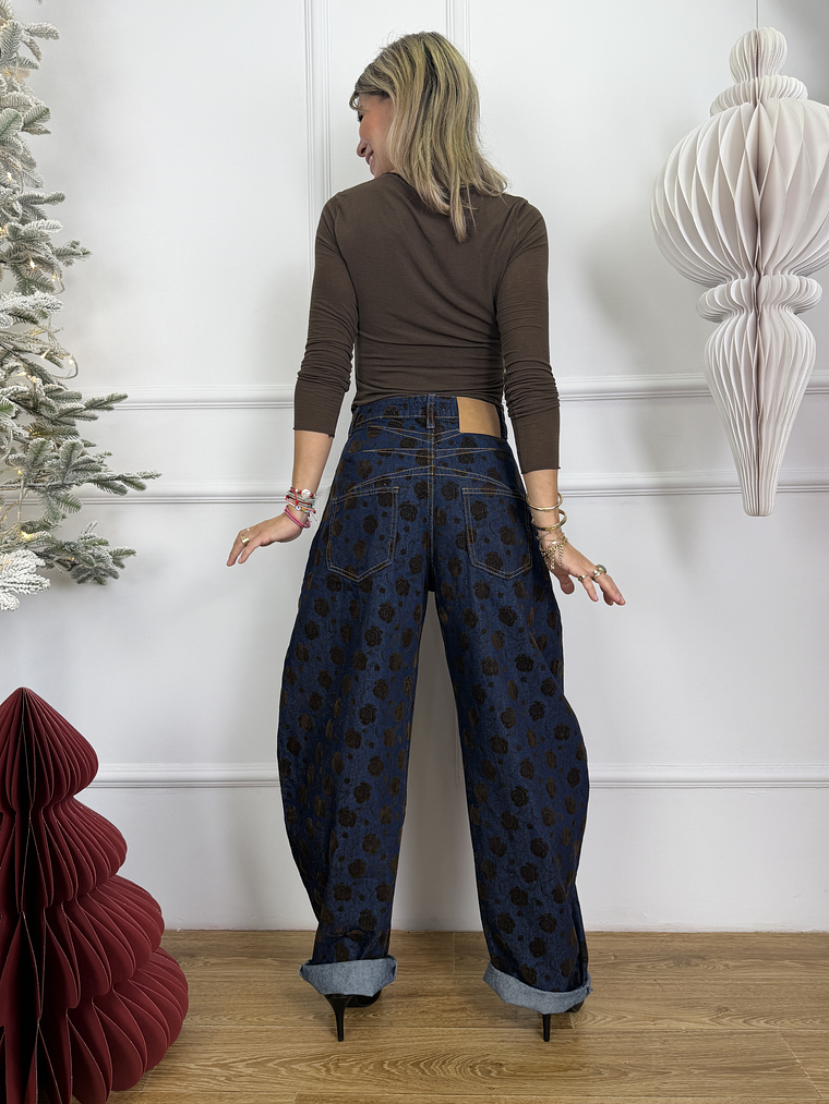 Nyla Roses Jeans P12589 Navy Blue 2