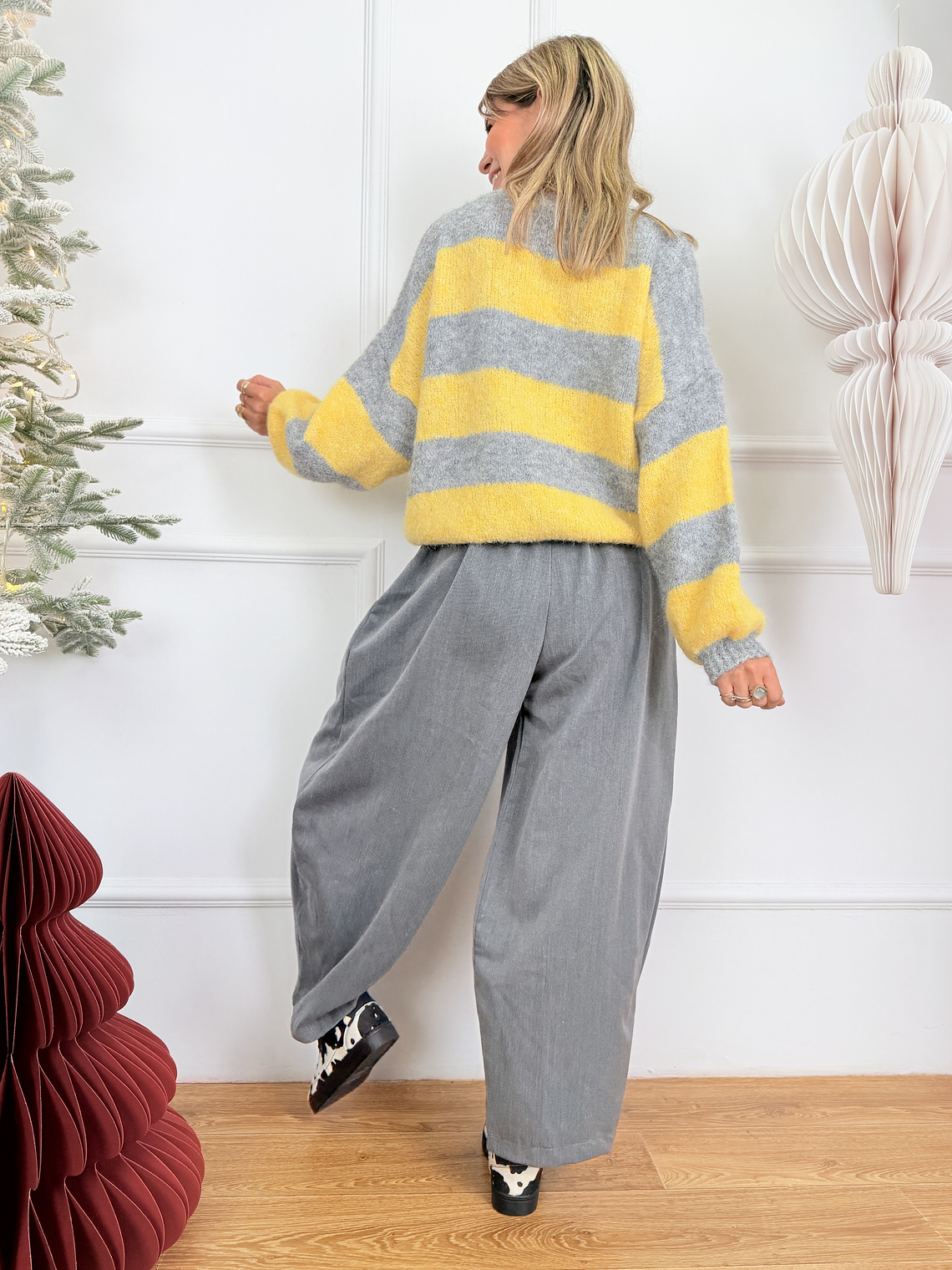 Charlie Sweater 51112 Yellow/Grey 4