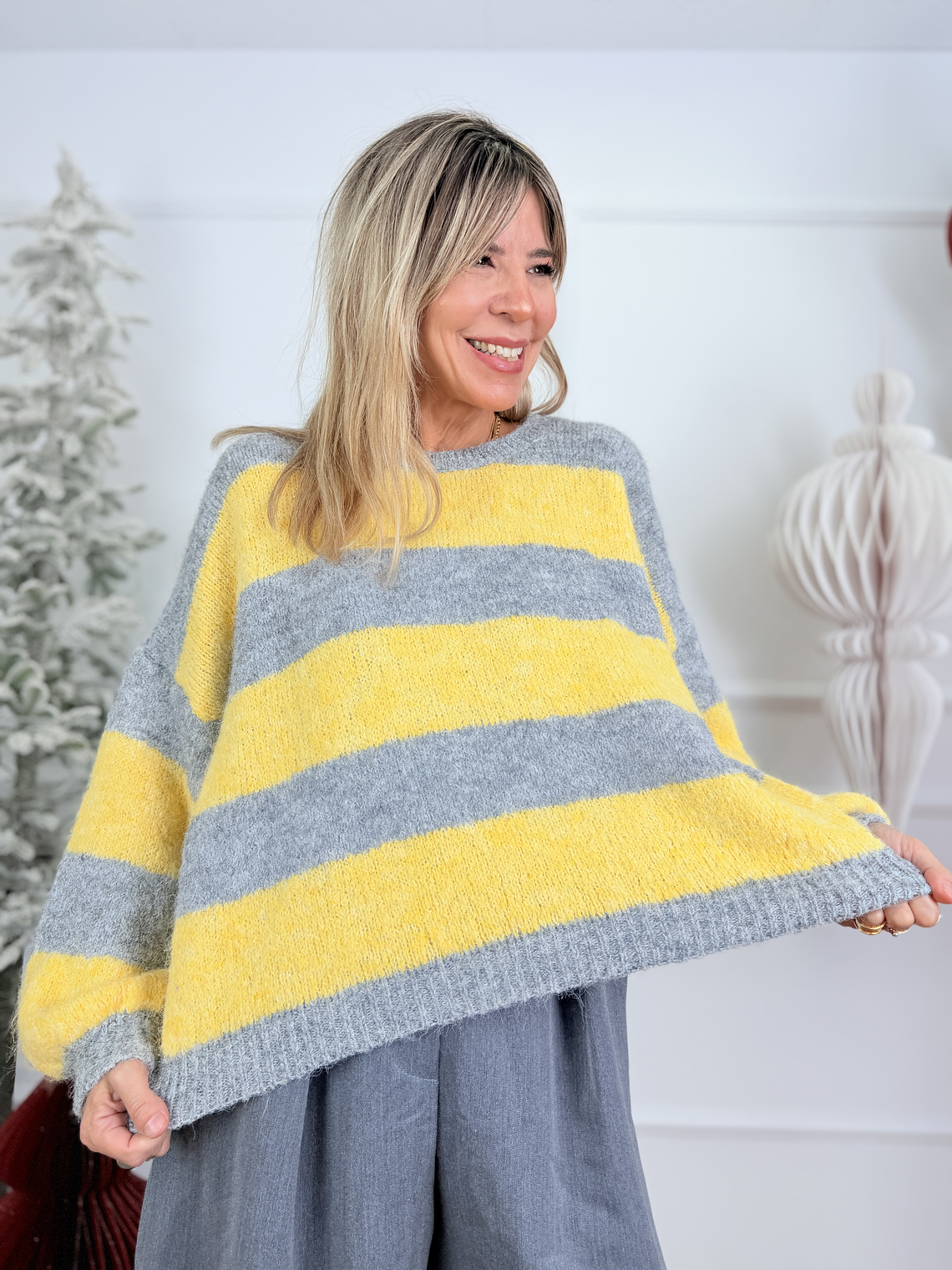 Charlie Sweater 51112 Yellow/Grey 1