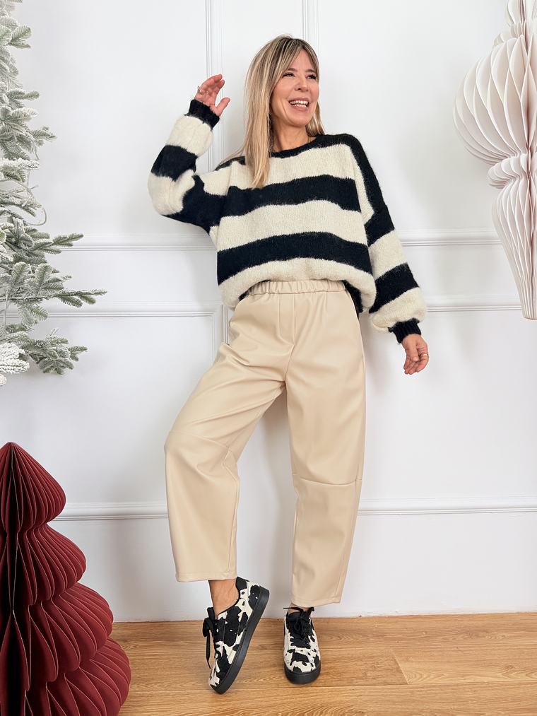 Charlie Sweater 51112 Ivory/Black 3