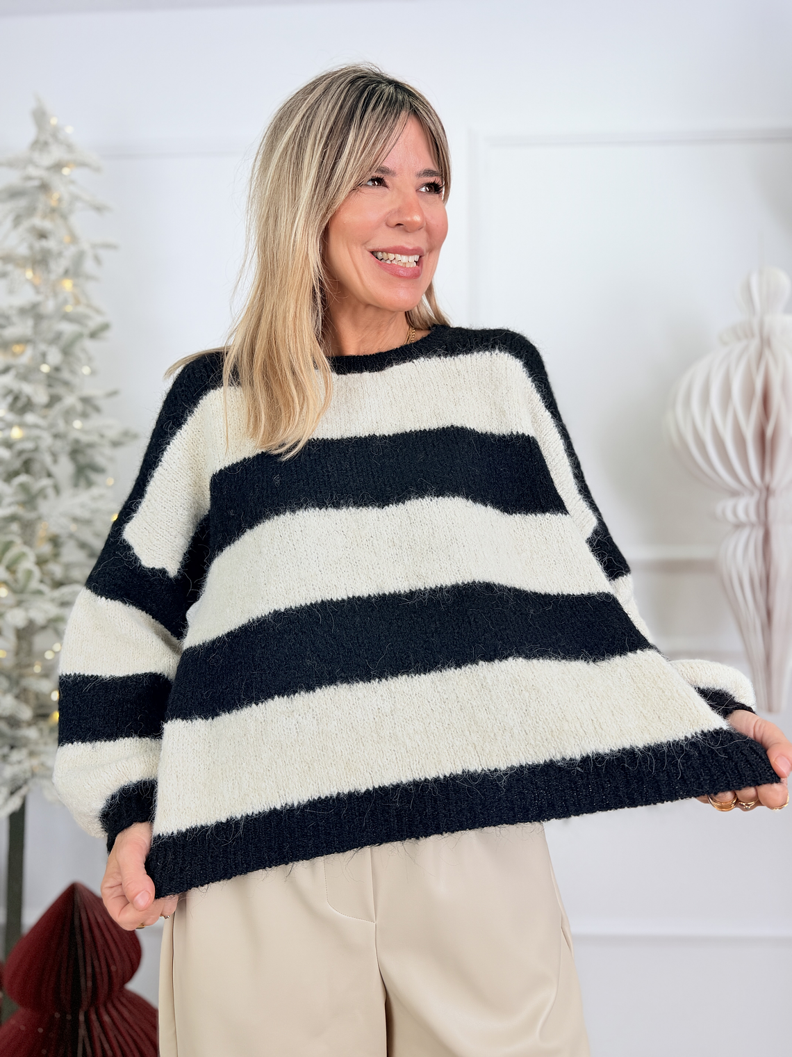 Charlie Sweater 51112 Ivory/Black 1