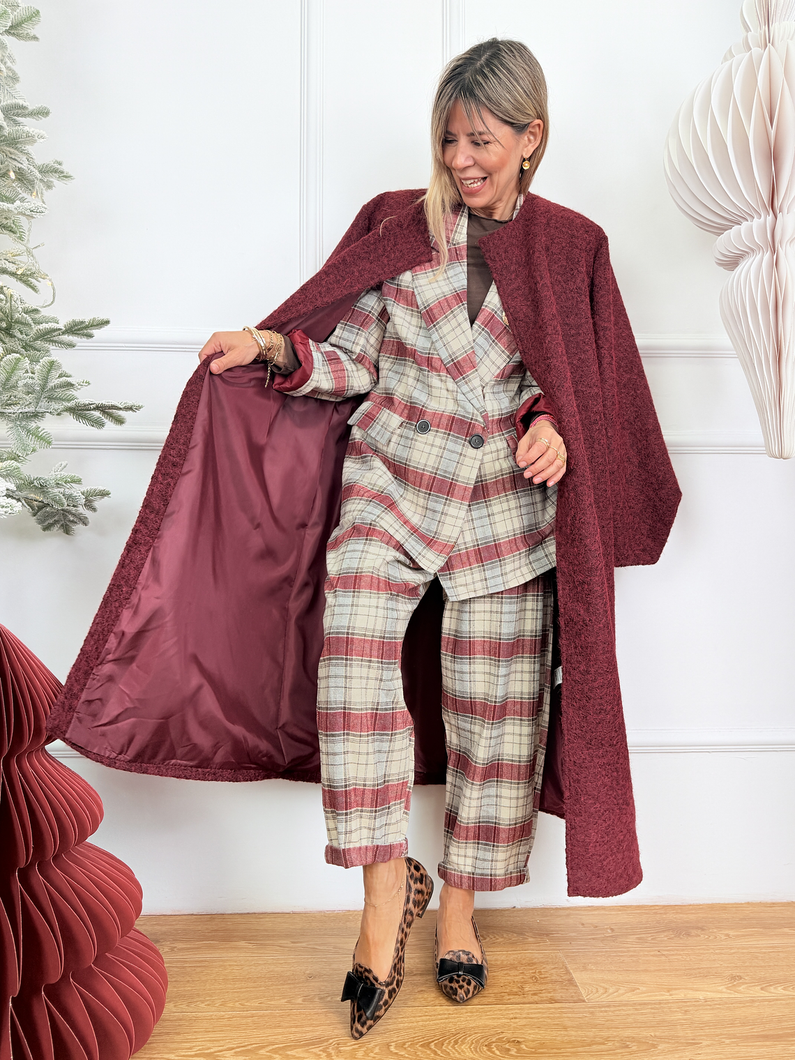 Jaya Coat 31219 Wine 3