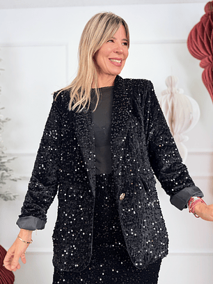 Luz Sequin Blazer 19952 Black