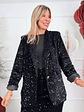 Luz Sequin Blazer 19952 Black - thumbnail 1