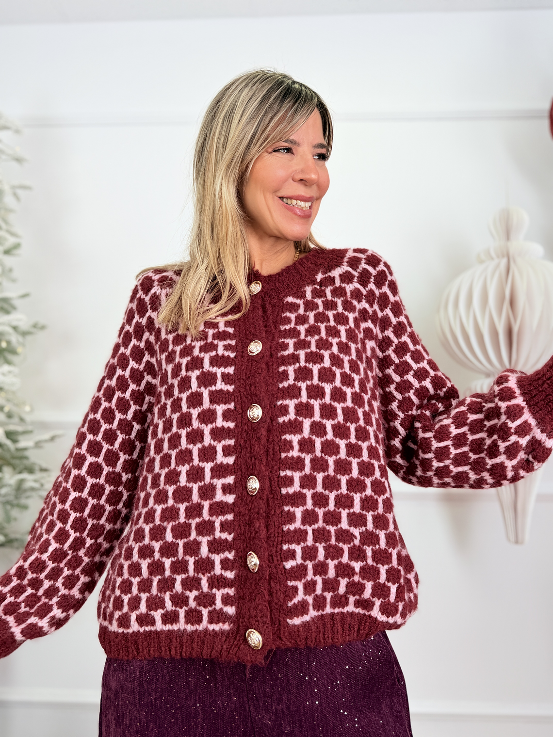 Shyla Cardigan 31935 Wine 1