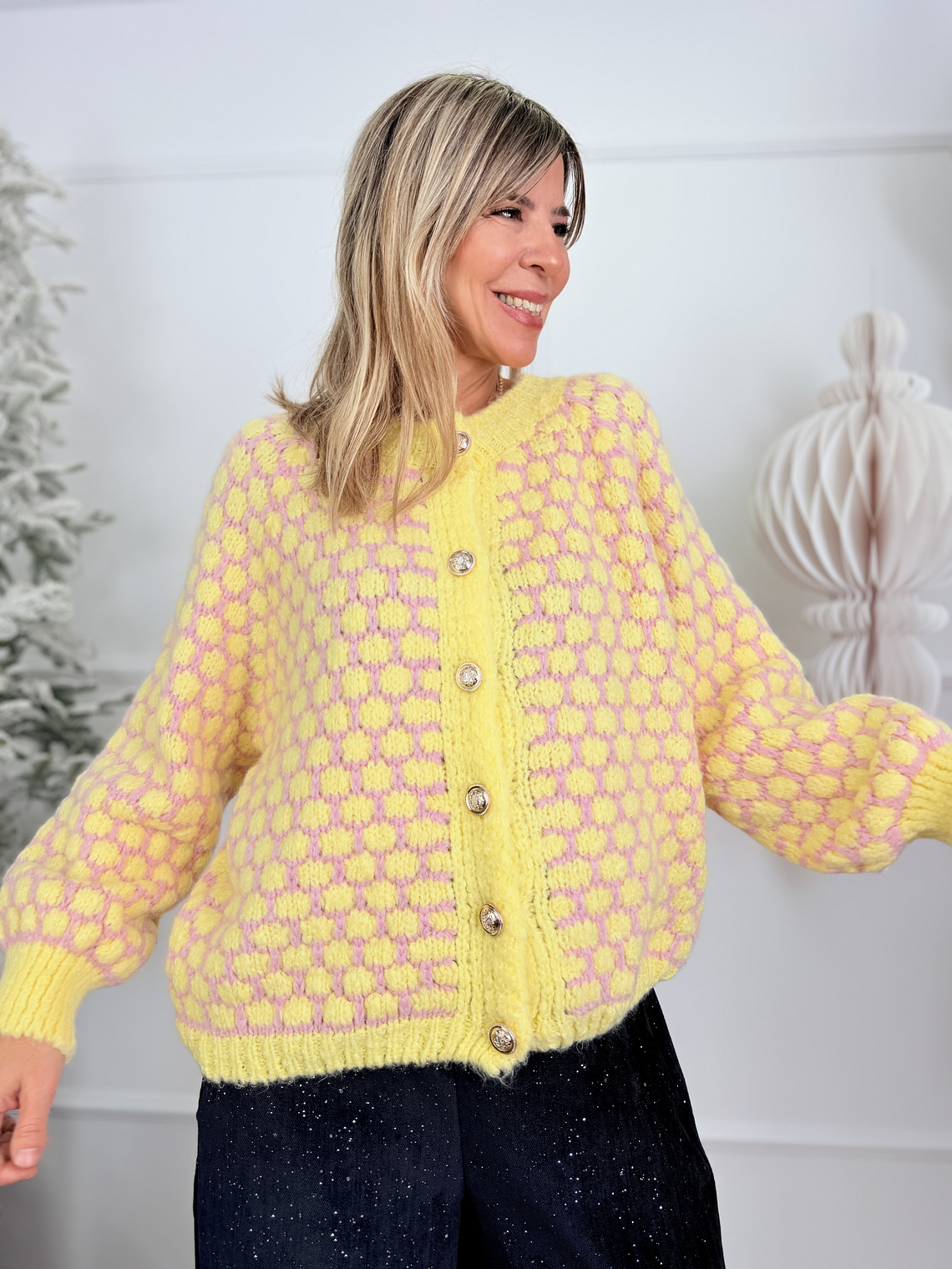 Shyla Cardigan 31935 Yellow 1