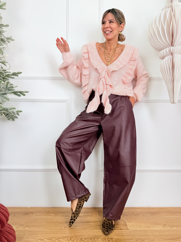 PLUS SIZE Aislinn Pants 6280 Eggplant 2