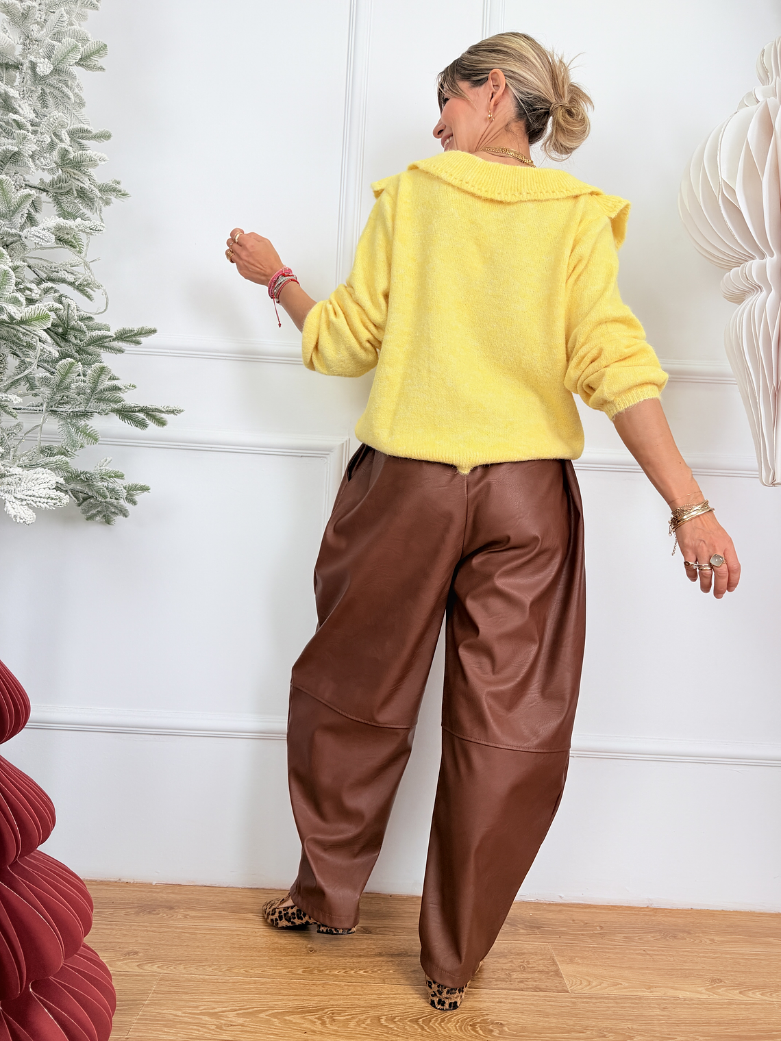 PLUS SIZE Aislinn Pants 6280 Saddle Brown 3