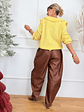 PLUS SIZE Aislinn Pants 6280 Saddle Brown - thumbnail 3