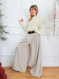 Liam Palazzo Pants 190115 Dust Grey - thumbnail 2