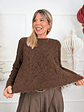 Isis Knit Lace Blouse  10066 Chocolate  - thumbnail 1