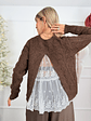 Isis Knit Lace Blouse  10066 Chocolate  - thumbnail 2