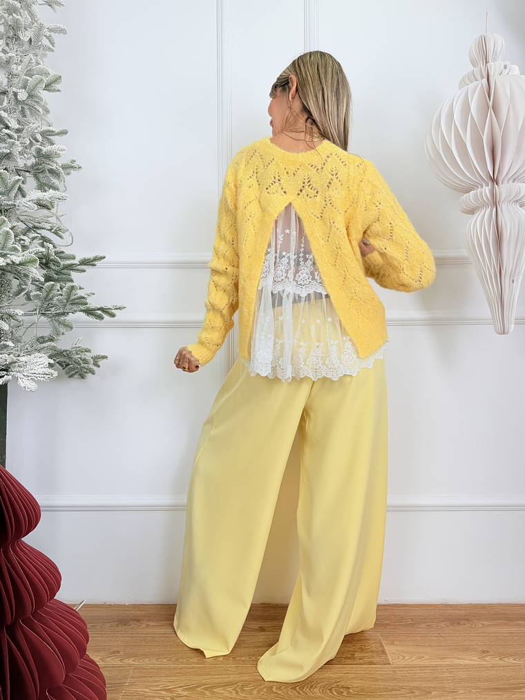 Liam Palazzo Pants 190115 Banana Cream 3